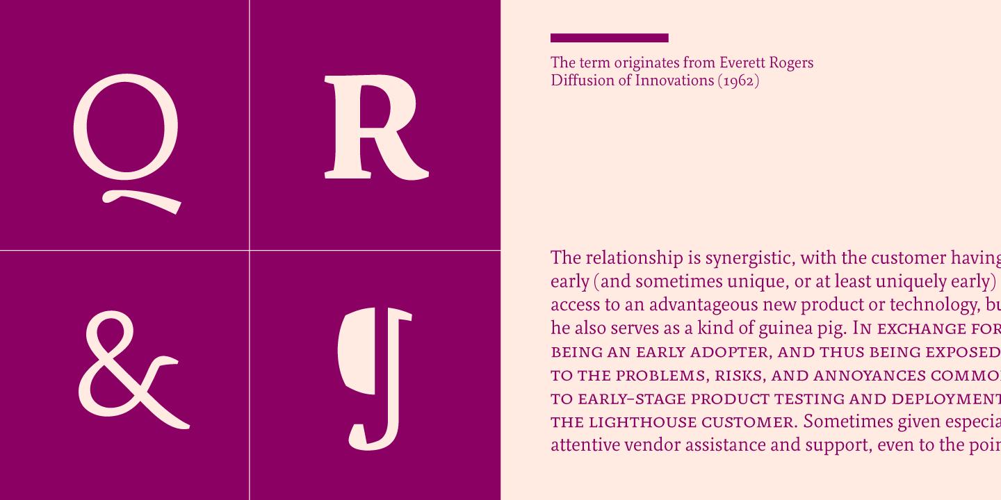 Ejemplo de fuente Relato Italic